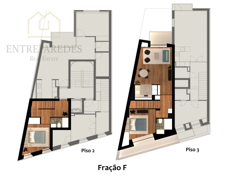BUY 2 BEDROOM DUPLEX FLAT WITH BALCONY AND TERRACE - MATERNITY - CEDOFEITA - PORTO - READY TO DEED
